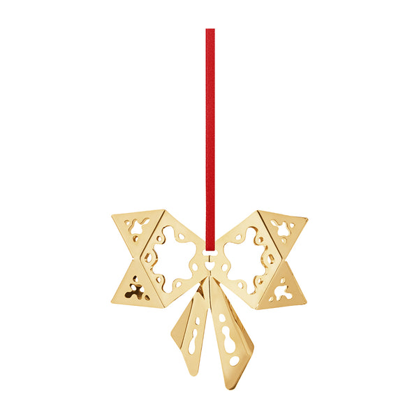 Georg Jensen Christmas Collectibles Bow 18ct Yellow Gold Plated Decoration