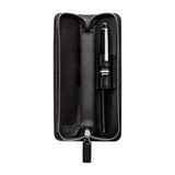 Montblanc Meisterstück Black Full Grain Cowhide Leather Zipped Pen Pouch