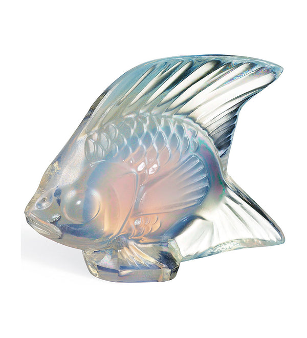 Lalique Fish Opalescent Luster Crystal Sculpture