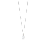 18ct White Gold South Sea Cultured Pearl and Diamond Pendant and Chain