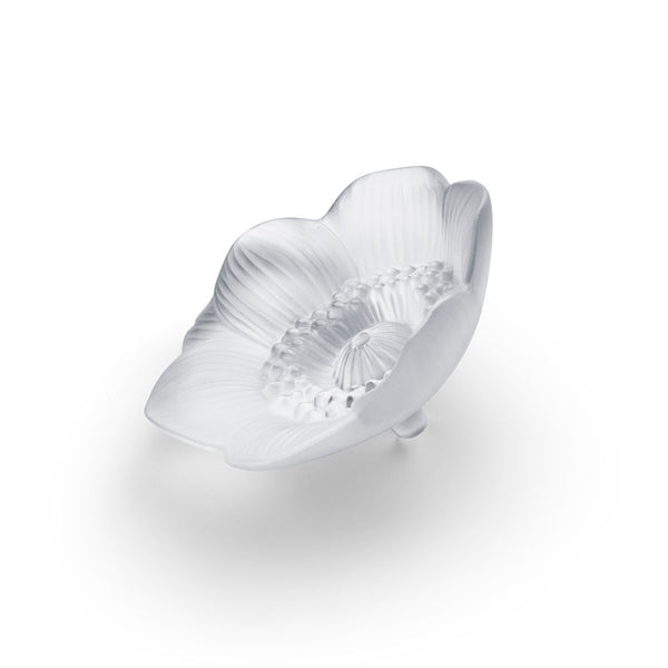 Lalique Anemone Clear Crystal Small Sculpture