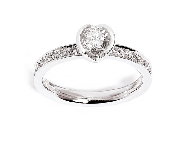 Andrew Geoghegan Fission Platinum Round Brilliant Cut Diamond Ring