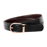 Montblanc Black and Brown Reversible Leather Belt