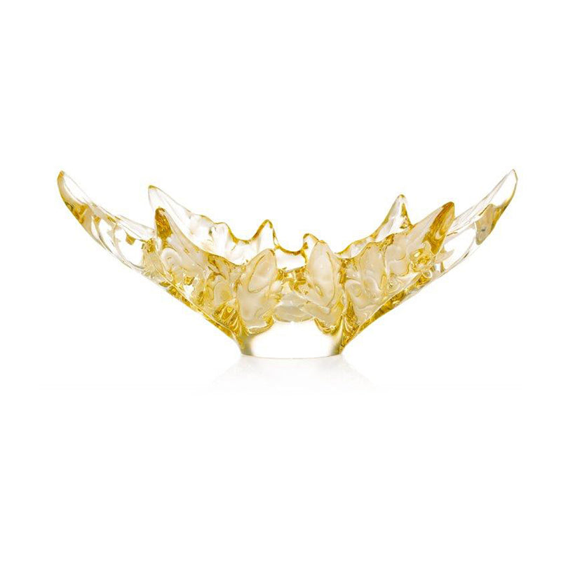 Lalique Champs-Elysees Gold Luster Crystal Bowl
