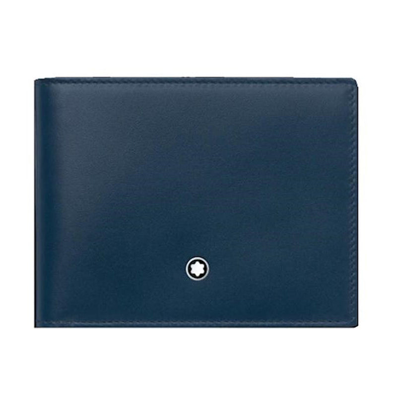 Montblanc Meisterstück Navy Blue Leather Four Credit Card and Coin Wallet