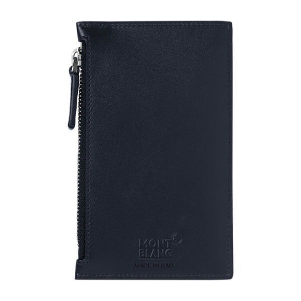 Montblanc Meisterstück Degrade Navy Blue Leather Five Credit Card Zip Pocket Holder