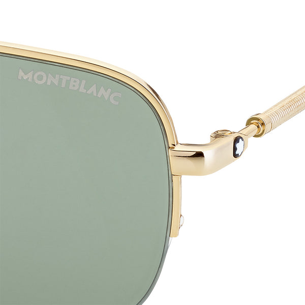 Montblanc Meisterstück Geometry Gold Sunglasses