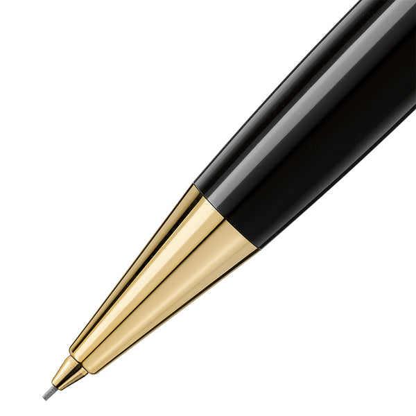 Montblanc Meisterstück Classique Yellow Gold Coated Black Precious Resin Mechanical Pencil