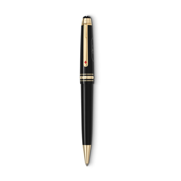 Montblanc Meisterstück Around the World in 80 Days Black Precious Resin Ballpoint Pen (Medium Nib)