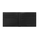 Montblanc Meisterstück Soft Grain Geometry Black and Blue Leather Six Credit Card Wallet