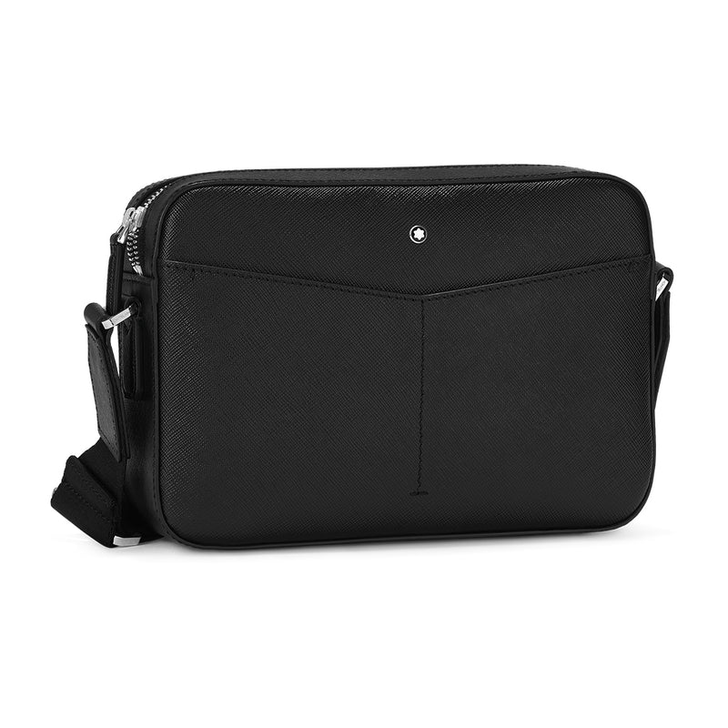 Montblanc Sartorial Black Leather Zip Messenger Bag