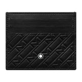 Montblanc M_Gram 4810 Black Calfskin Leather Six Credit Card Pocket Holder