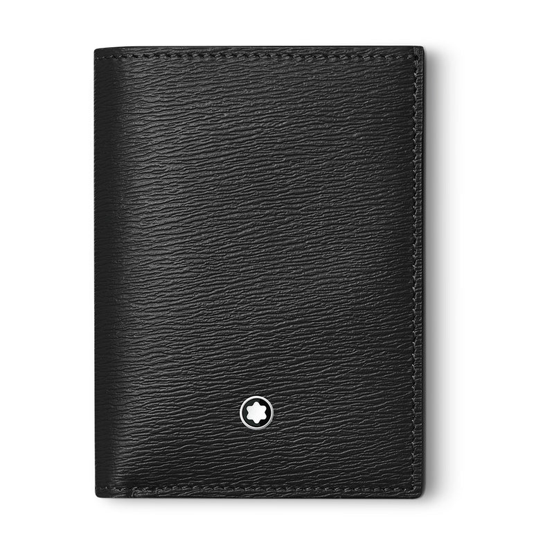 Montblanc Meisterstück 4810 Black Leather Banknote Compartment Business Card Holder Wallet
