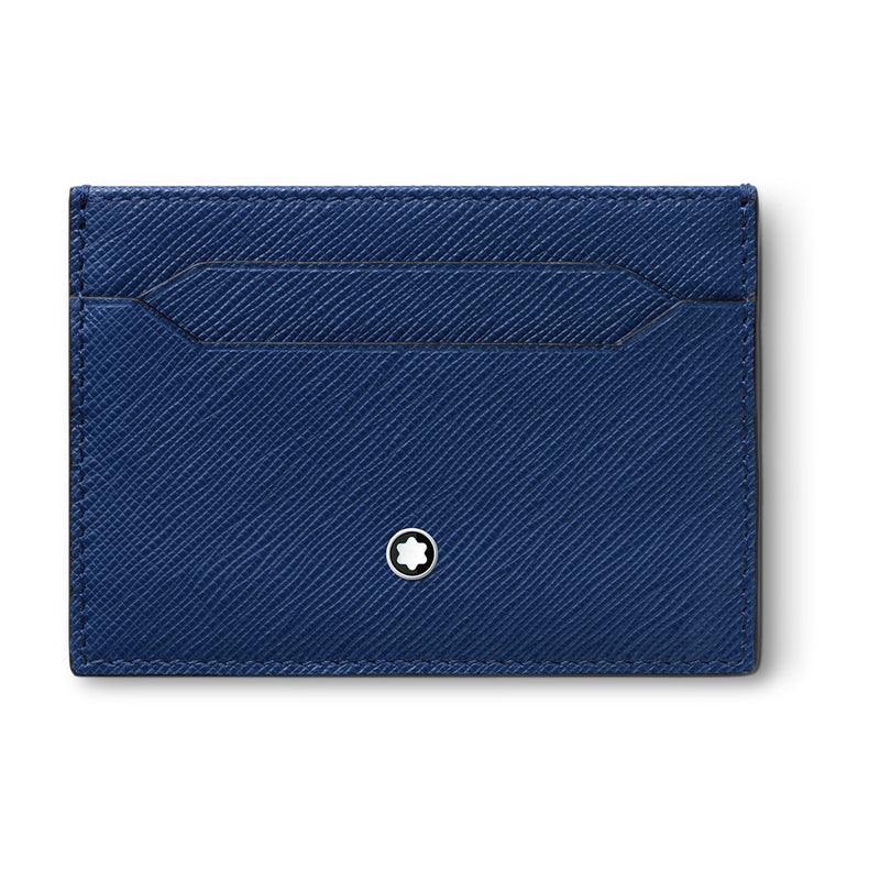 Montblanc Sartorial Blue Calfskin Leather Five Credit Card Wallet