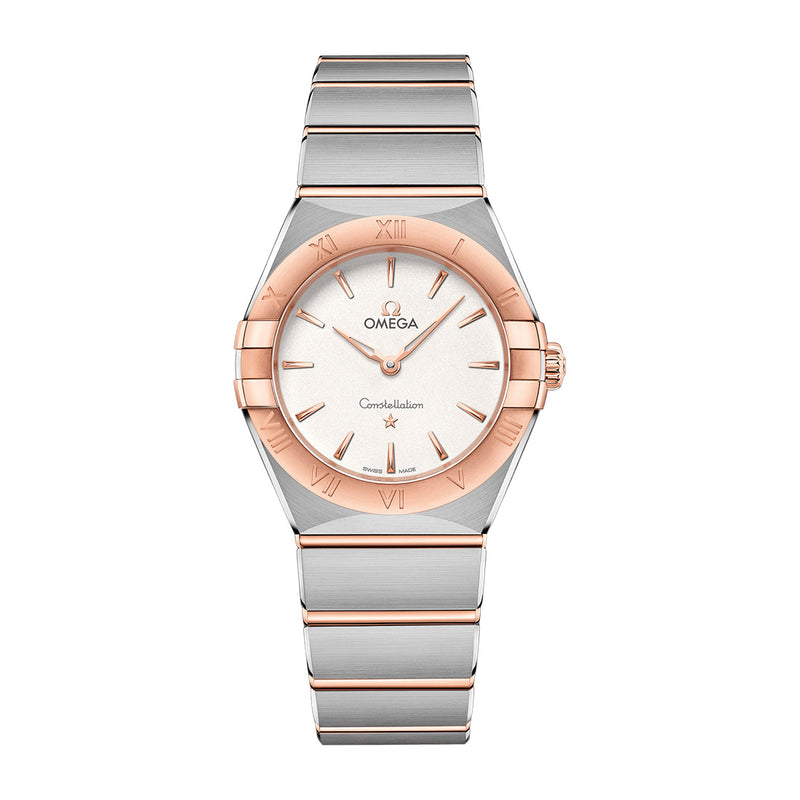 Omega Constellation Manhattan 18ct Rose Gold and Steel