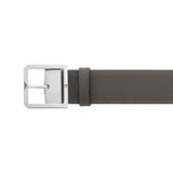 Montblanc Grey and Black Leather Reversible Belt