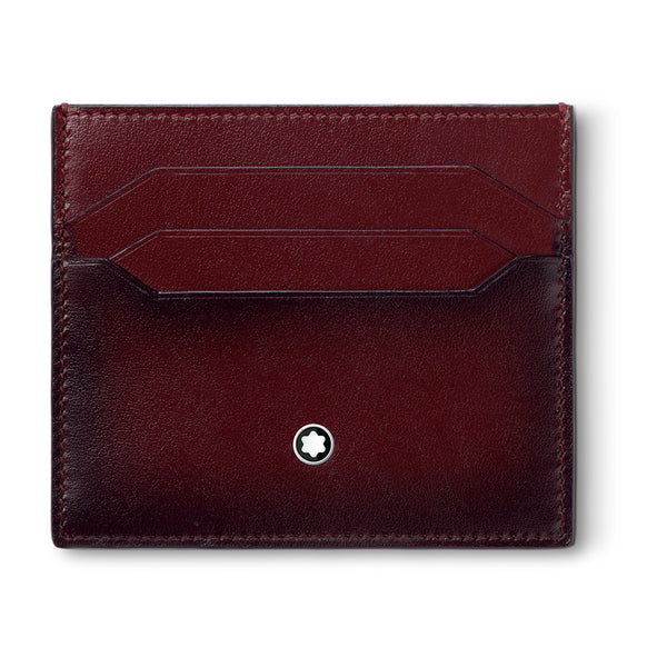 Montblanc Meisterstück Burgundy Leather Six Credit Card Card Holder Wallet