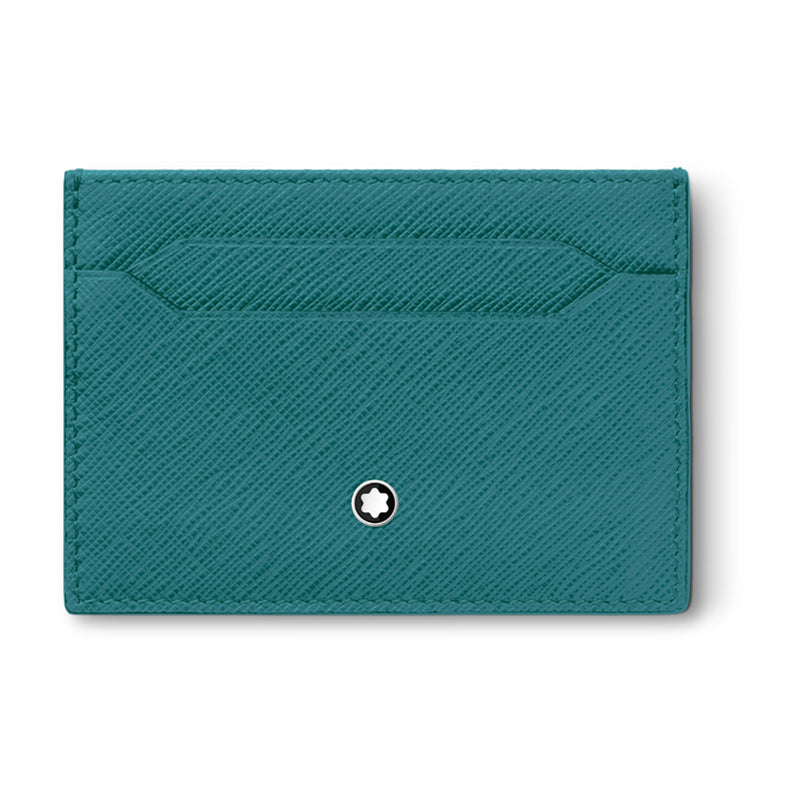 Montblanc Sartorial Fern Blue Leather Five Credit Card Wallet