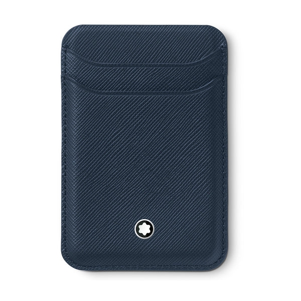 Montblanc Sartorial Ink Blue Leather Two Credit Card Wallet