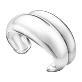 Georg Jensen Curve Sterling Silver Two Row Bangle