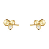 Georg Jensen Moonlight Grapes 18ct Yellow Gold Diamond Stud Earrings