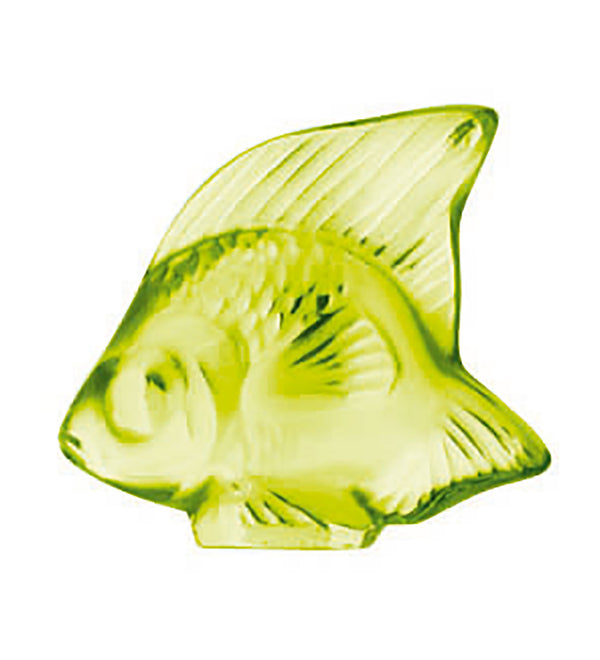 Lalique Fish Anise Green Crystal Sculpture