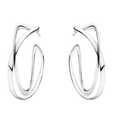 Georg Jensen Infinity Sterling Silver Hoop Earrings