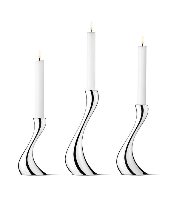 Georg Jensen Cobra Stainless Steel Candleholders (Set of Three)