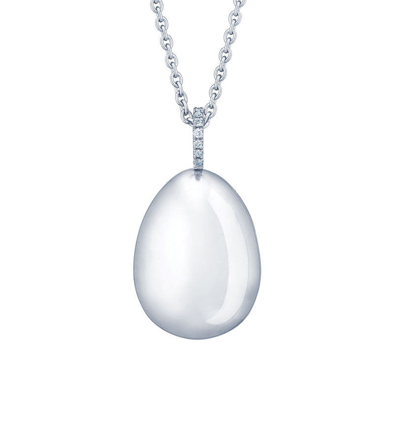 Fabergé Essence 18ct White Gold and Diamond Pendant and Chain