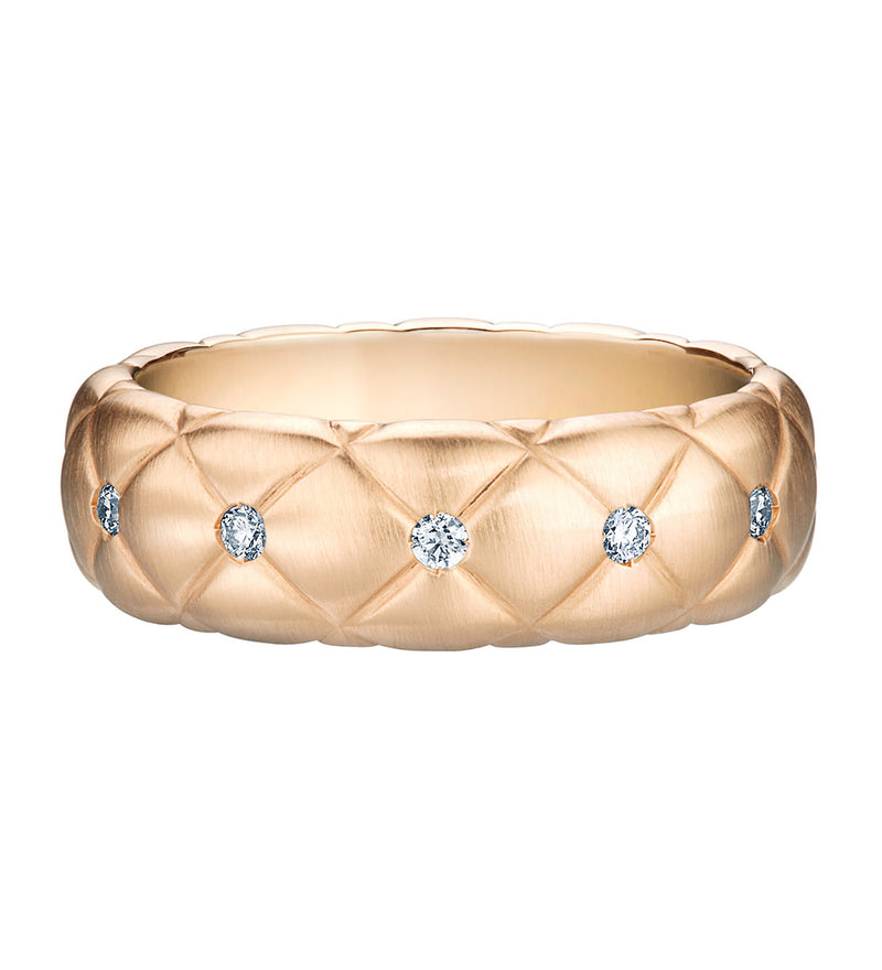 Fabergé Treillage 18ct Rose Gold Diamond Ring