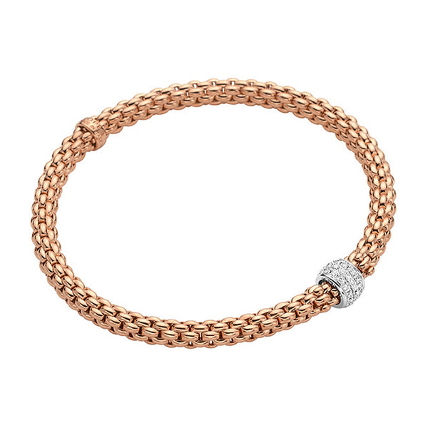 Fope Solo 18ct Rose Gold Diamond Bracelet