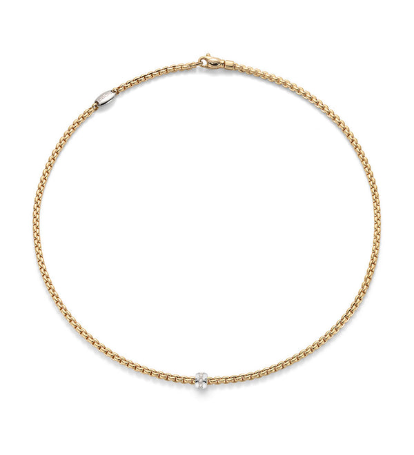 Fope Eka Tiny 18ct Yellow and White Gold Necklace