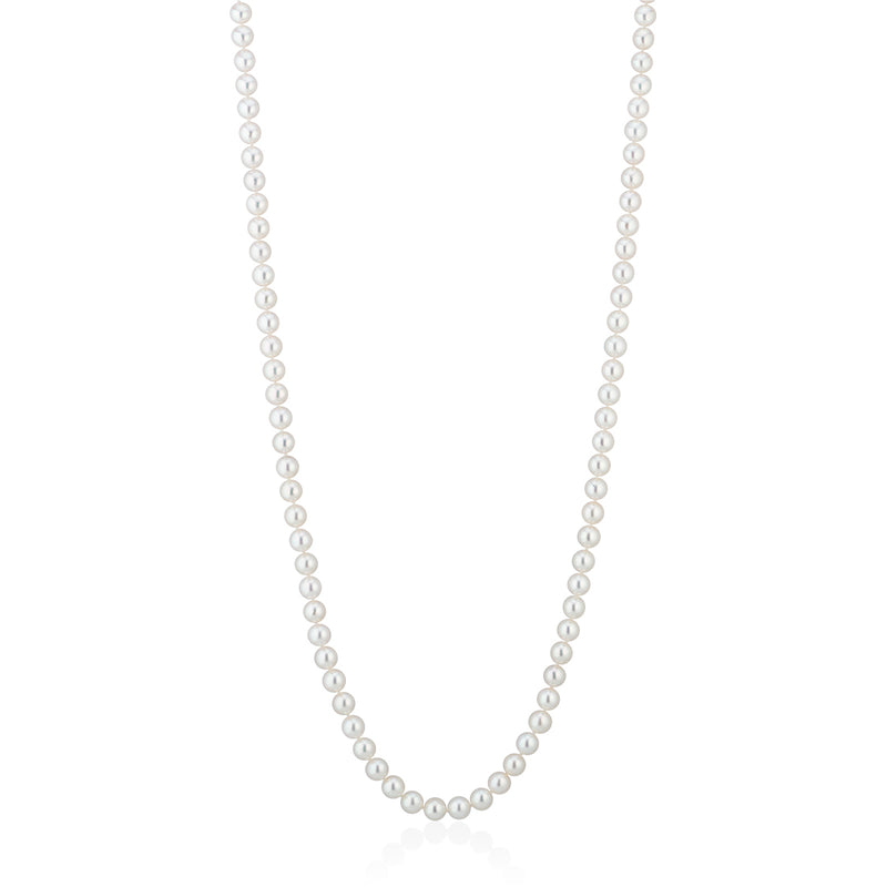 18ct White Gold Akoya Cultured Pearl Opera Length Necklace
