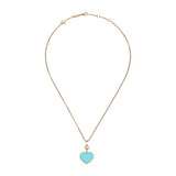 Chopard Happy Hearts 18ct Rose Gold Turquoise and Diamond Pendant and Chain