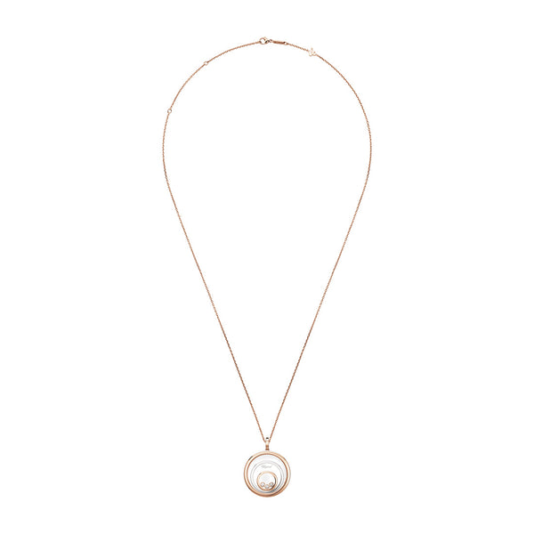 Chopard Happy Spirit 18ct Rose and White Gold Diamond Pendant and Chain
