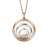 Chopard Happy Spirit 18ct Rose and White Gold Diamond Pendant and Chain
