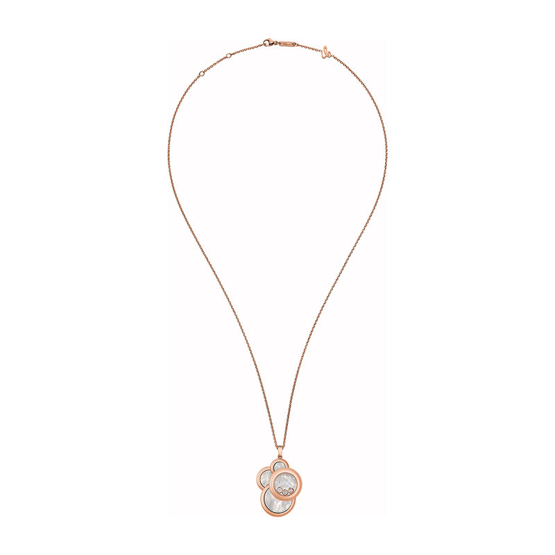 Chopard Happy Diamonds Happy Dreams 18ct Rose Gold Diamond and Mother of Pearl Pendant and Chain
