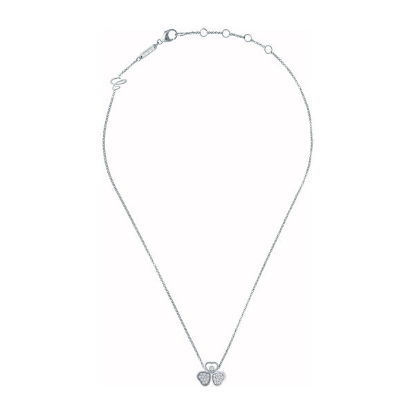 Chopard Happy Hearts 18ct White Gold Diamond Pendant and Chain