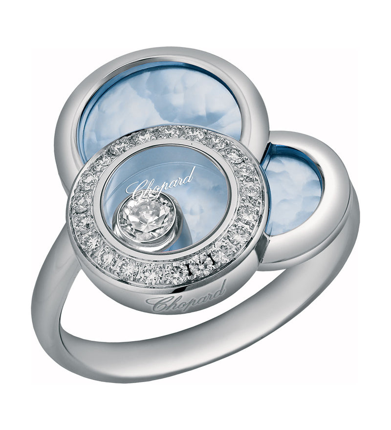 Chopard Happy Dreams 18ct White Gold Diamond and Blue Mother of
