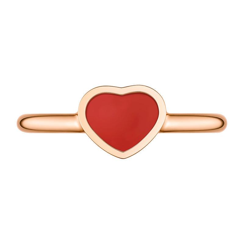 Chopard My Happy Hearts 18ct Rose Gold Carnelian Ring