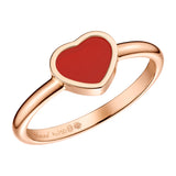 Chopard My Happy Hearts 18ct Rose Gold Carnelian Ring