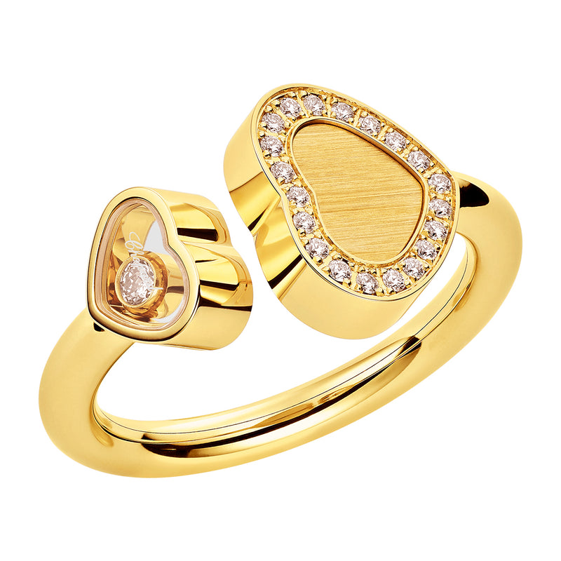 Chopard Happy Hearts Golden Hearts 18ct Yellow Gold Diamond Ring
