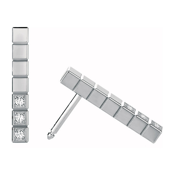 Chopard Ice Cube 18ct White Gold Diamond Drop Earrings