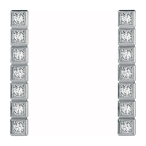 Chopard Ice Cube 18ct White Gold Diamond Drop Earrings