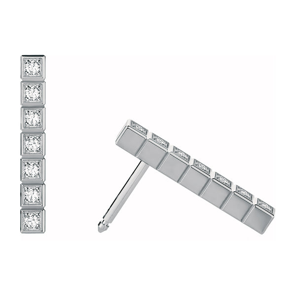 Chopard Ice Cube 18ct White Gold Diamond Drop Earrings
