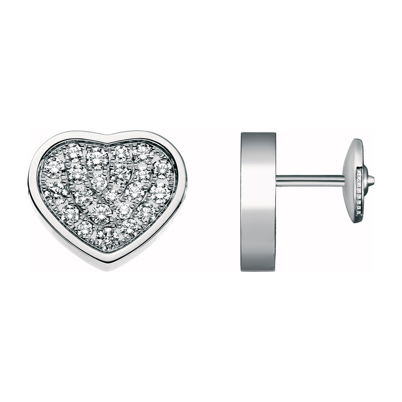 Chopard Happy Hearts 18ct White Gold Diamond Stud Earrings