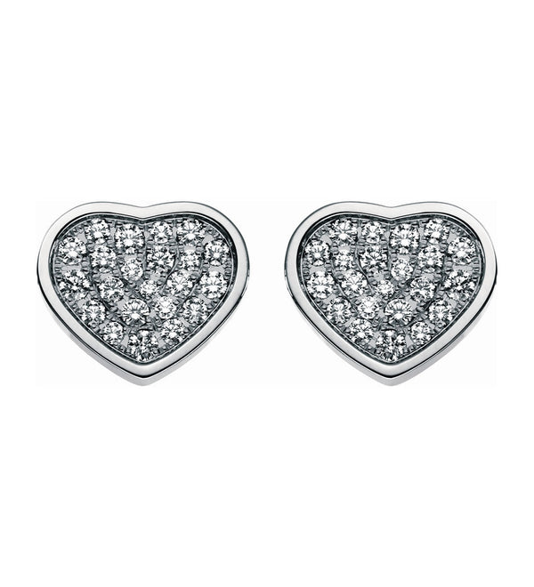 Chopard Happy Hearts 18ct White Gold Diamond Stud Earrings