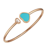 Chopard Happy Hearts 18ct Rose Gold Turquoise and Diamond Bangle