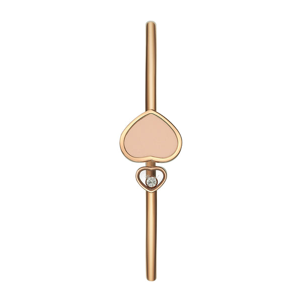 Chopard Happy Hearts 18ct Rose Gold Rose Stone and Diamond Bangle