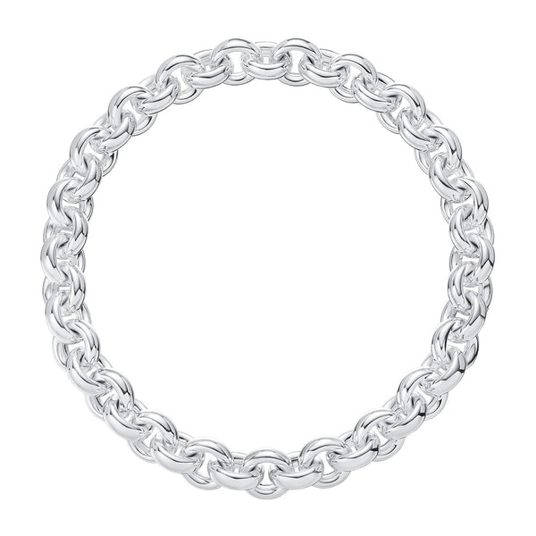Sterling Silver Circular Link Necklace
